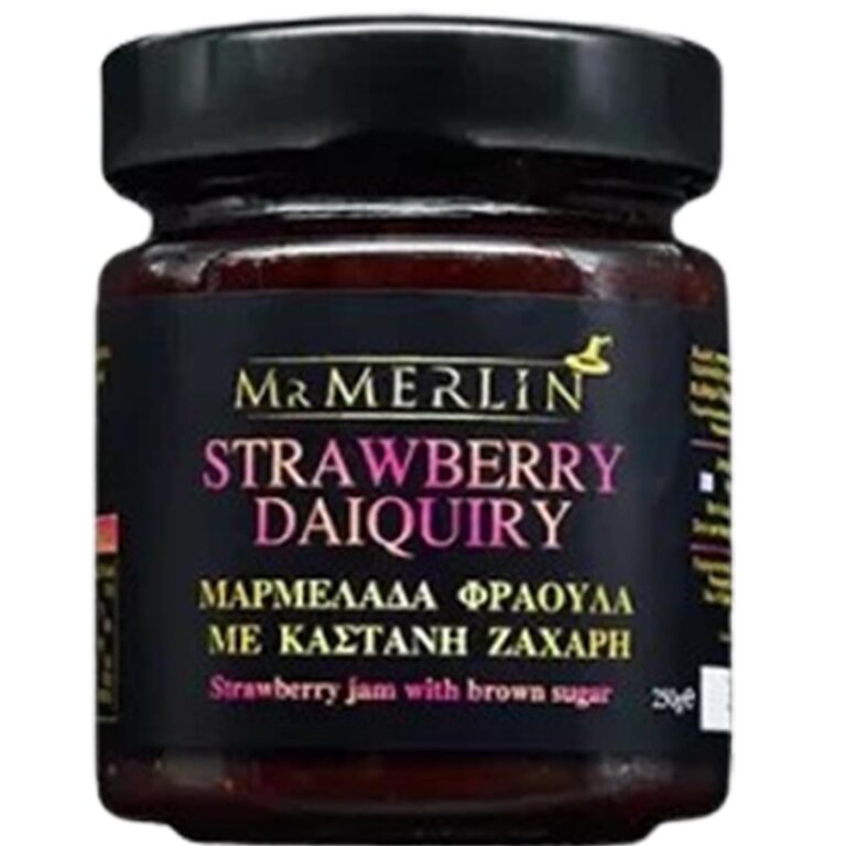 MR MERLIN STRAWBERRY DAIQUIRY ΜΑΡΜΕΛΑΔΑ ΦΡΑΟΥΛΑ ΜΕ ΚΑΣΤΑΝΗ ΖΑΧΑΡΗ 250gr