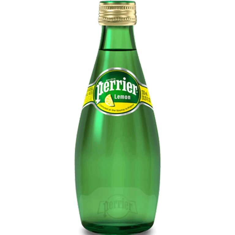 PERRIER LEMON SPARKLING NATURAL MINERAL WATER GLASS 330ml