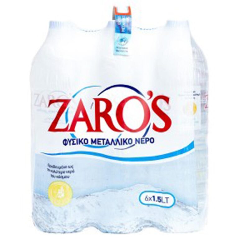 ZARO'S NATURAL MINERAL WATER PET (1,5L x 6) ΚΙΒΩΤΙΟ